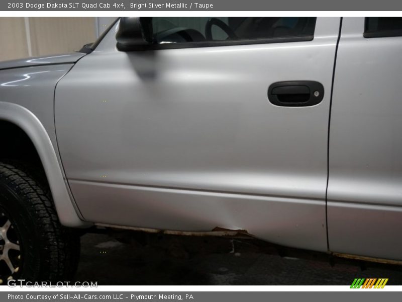 Bright Silver Metallic / Taupe 2003 Dodge Dakota SLT Quad Cab 4x4
