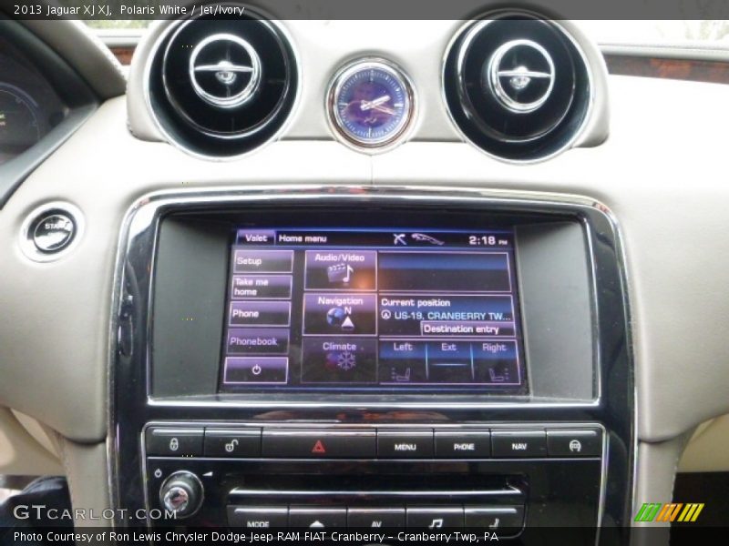 Polaris White / Jet/Ivory 2013 Jaguar XJ XJ