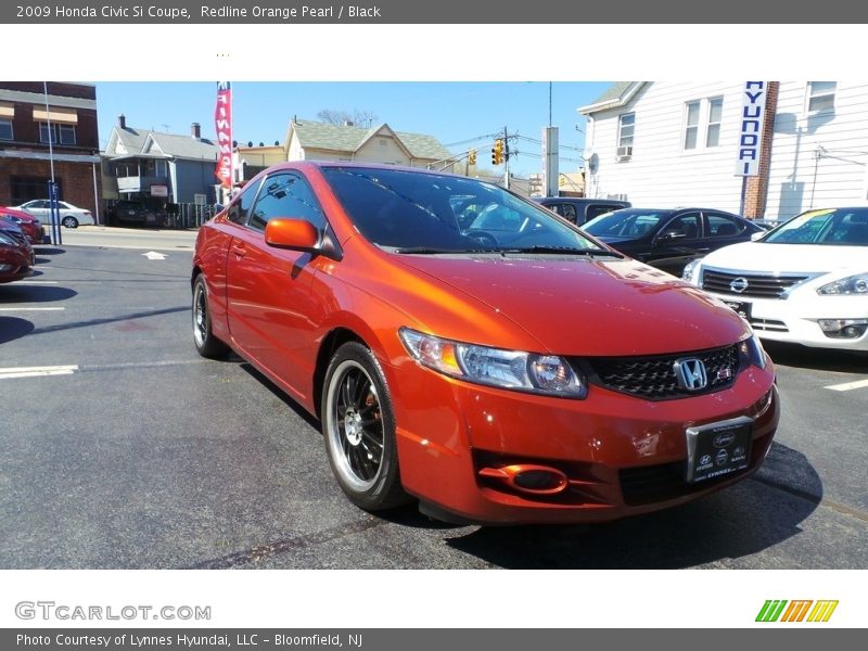 Redline Orange Pearl / Black 2009 Honda Civic Si Coupe