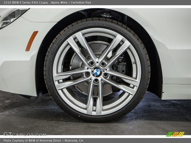 Alpine White / Vermillion Red 2016 BMW 6 Series 640i Coupe