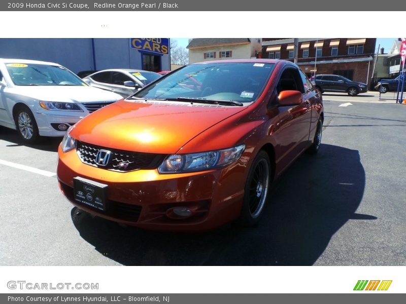 Redline Orange Pearl / Black 2009 Honda Civic Si Coupe