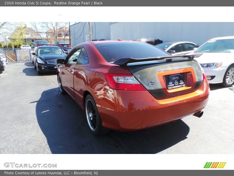 Redline Orange Pearl / Black 2009 Honda Civic Si Coupe