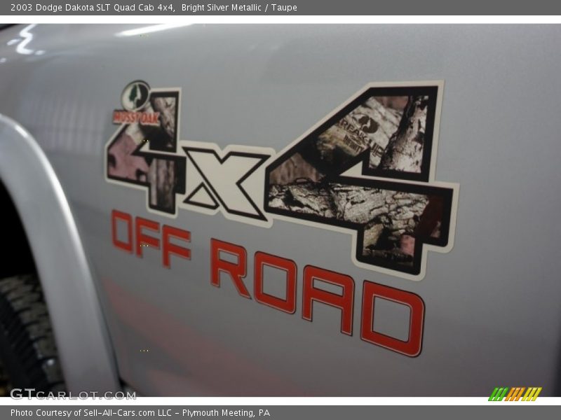 Bright Silver Metallic / Taupe 2003 Dodge Dakota SLT Quad Cab 4x4