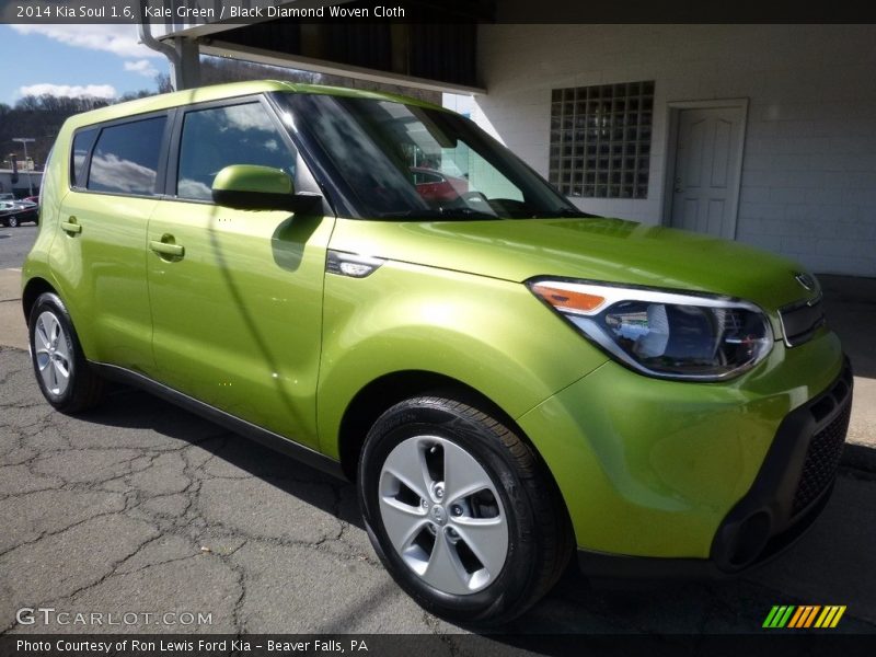 Kale Green / Black Diamond Woven Cloth 2014 Kia Soul 1.6