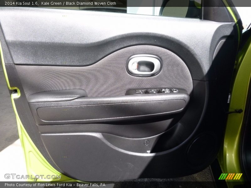 Kale Green / Black Diamond Woven Cloth 2014 Kia Soul 1.6
