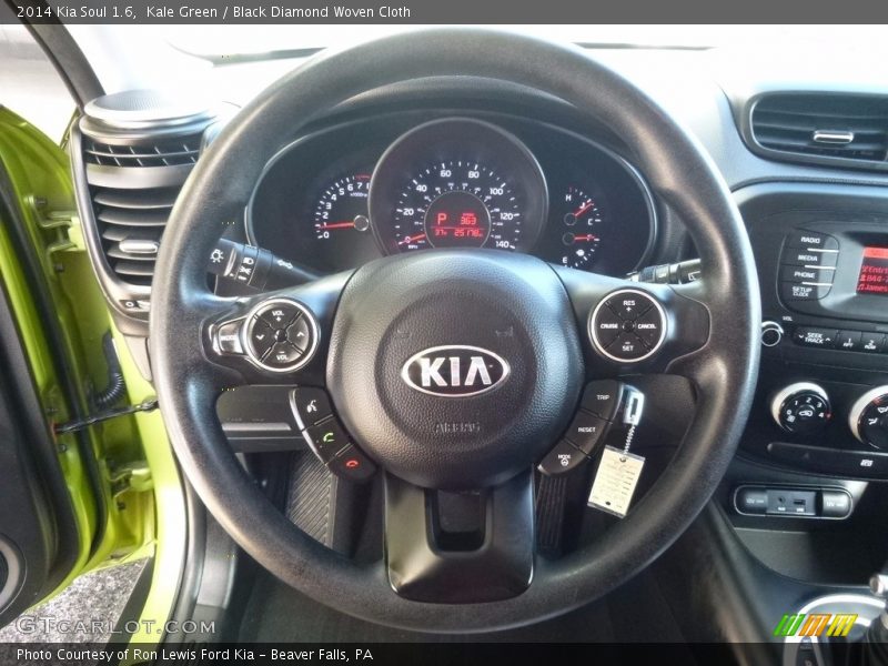 Kale Green / Black Diamond Woven Cloth 2014 Kia Soul 1.6