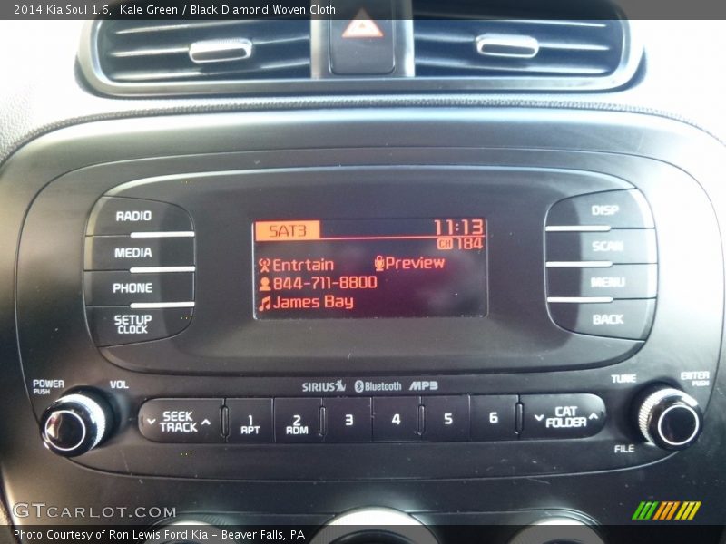 Kale Green / Black Diamond Woven Cloth 2014 Kia Soul 1.6