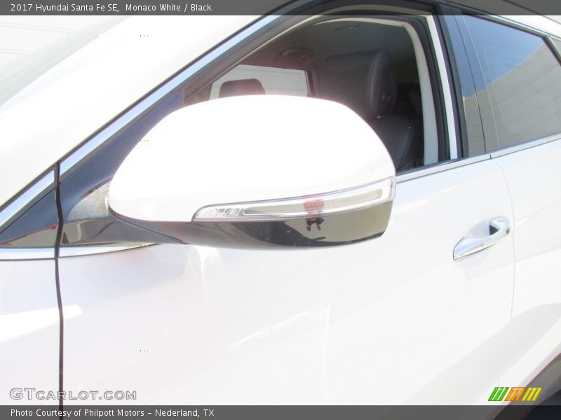 Monaco White / Black 2017 Hyundai Santa Fe SE