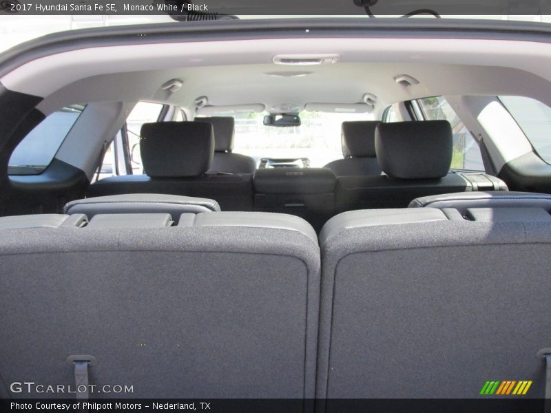 Monaco White / Black 2017 Hyundai Santa Fe SE
