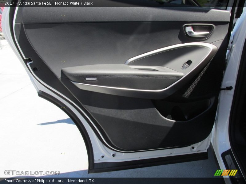 Monaco White / Black 2017 Hyundai Santa Fe SE