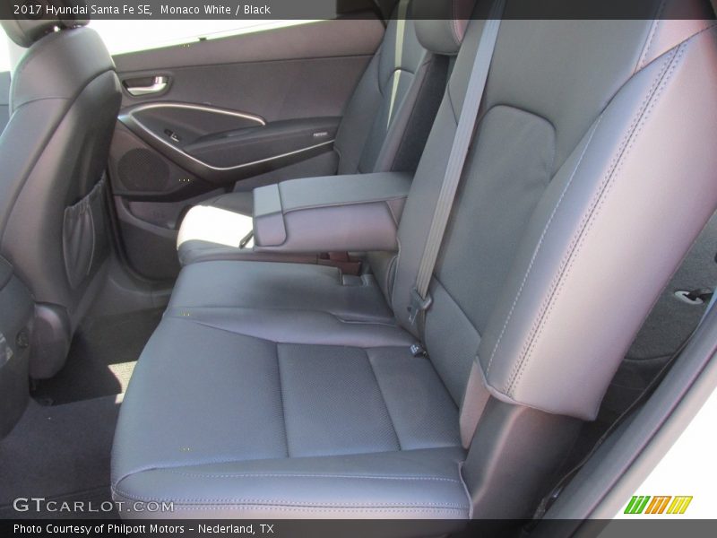 Monaco White / Black 2017 Hyundai Santa Fe SE