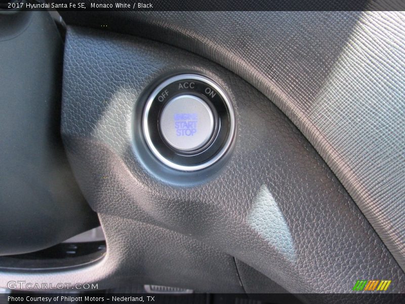 Monaco White / Black 2017 Hyundai Santa Fe SE