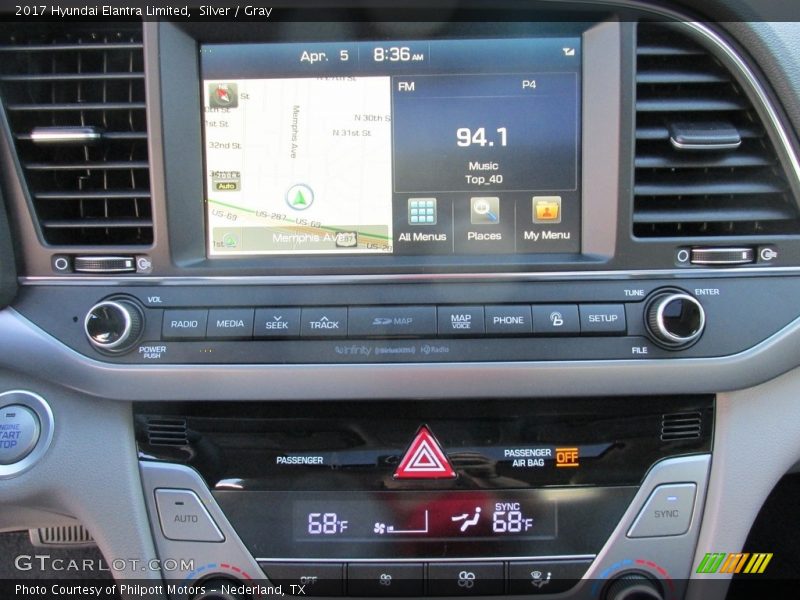 Silver / Gray 2017 Hyundai Elantra Limited