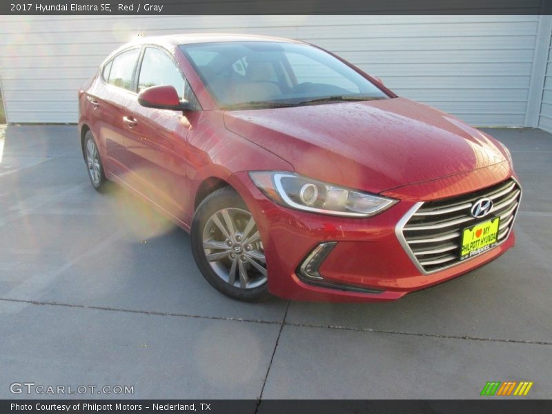 Red / Gray 2017 Hyundai Elantra SE