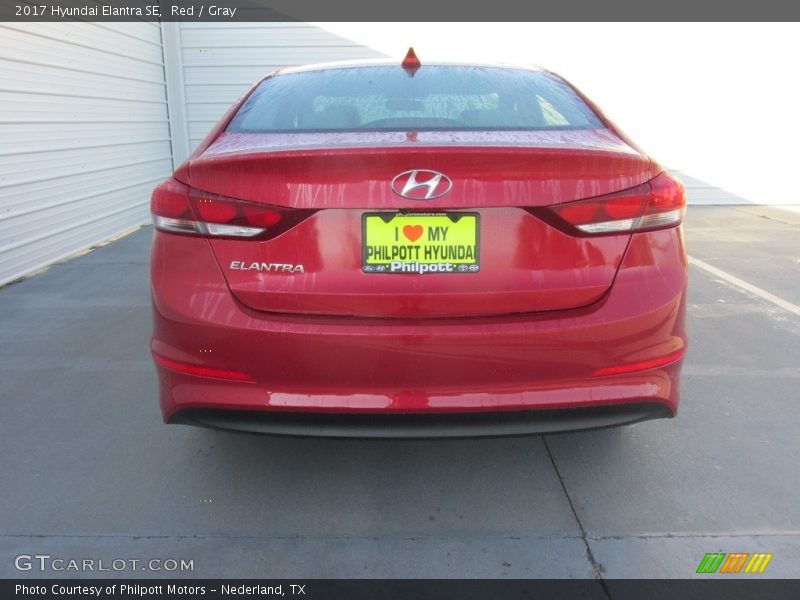 Red / Gray 2017 Hyundai Elantra SE