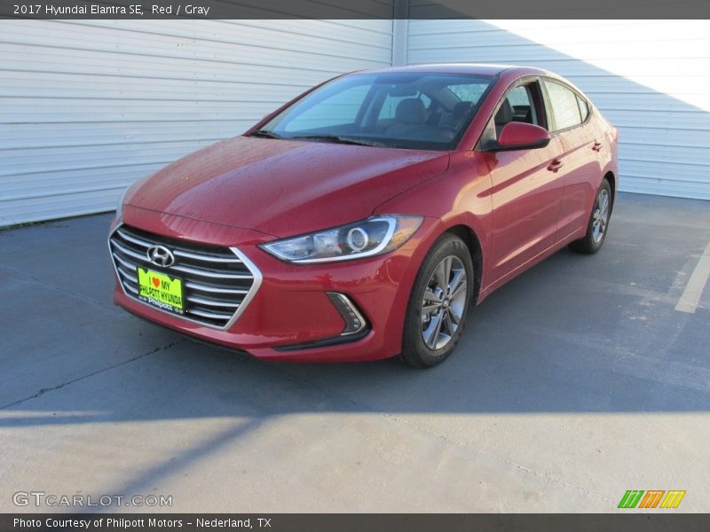 Red / Gray 2017 Hyundai Elantra SE