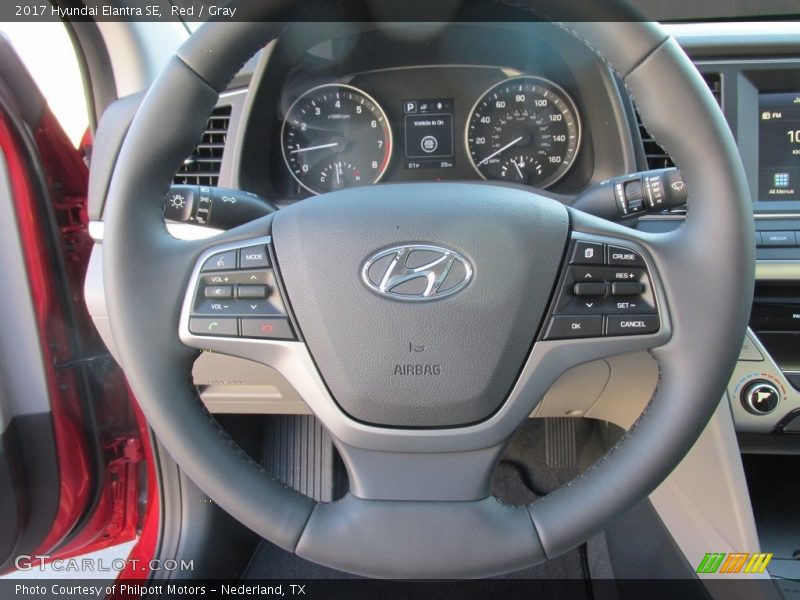 Red / Gray 2017 Hyundai Elantra SE