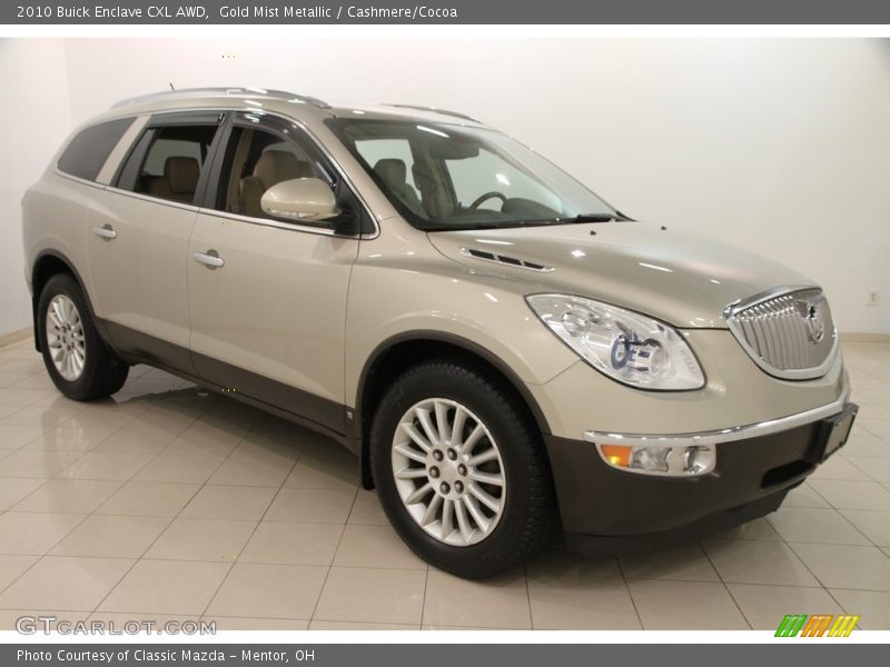 Gold Mist Metallic / Cashmere/Cocoa 2010 Buick Enclave CXL AWD