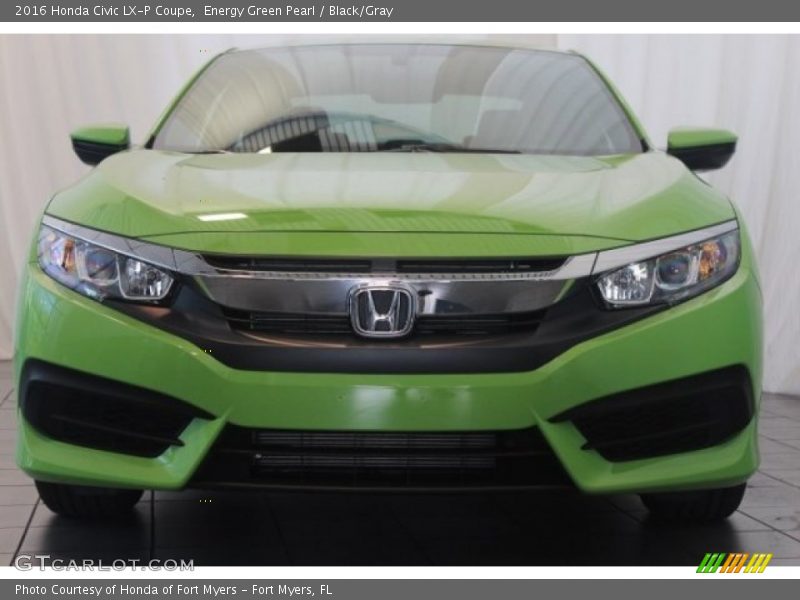 Energy Green Pearl / Black/Gray 2016 Honda Civic LX-P Coupe