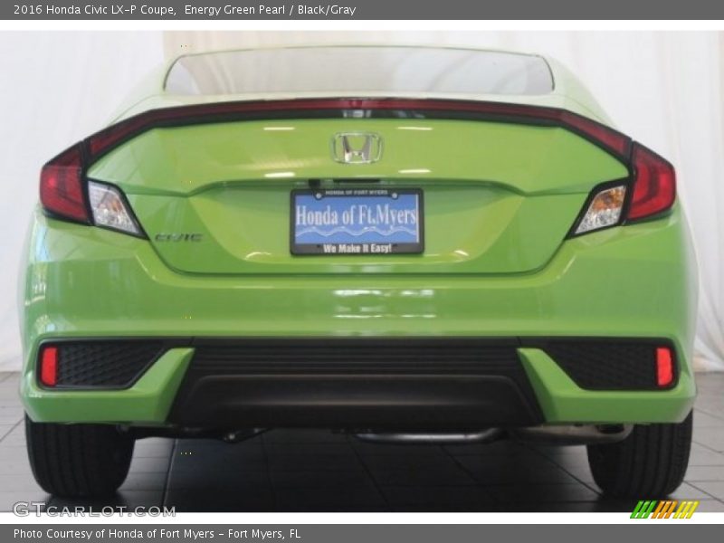 Energy Green Pearl / Black/Gray 2016 Honda Civic LX-P Coupe