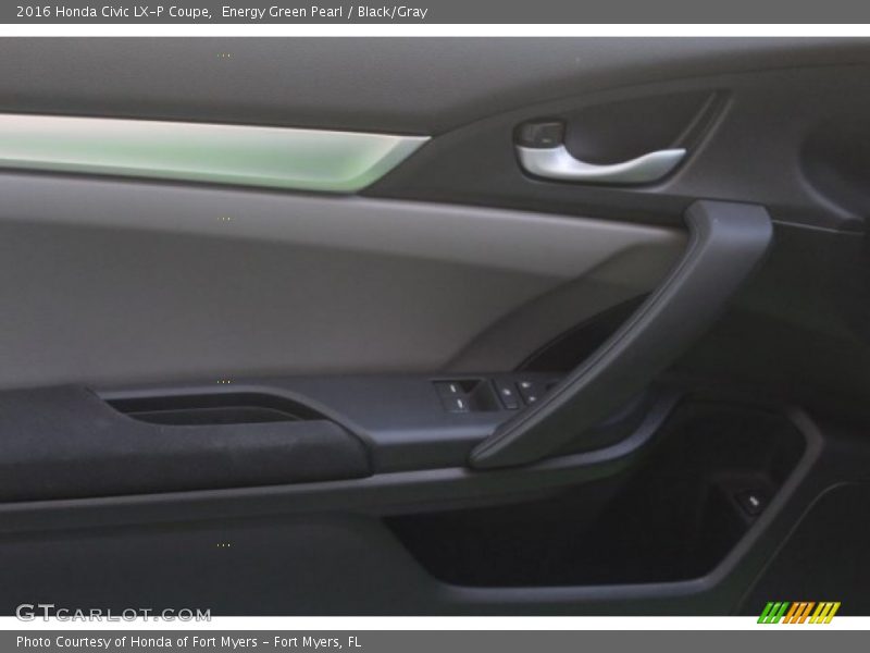 Energy Green Pearl / Black/Gray 2016 Honda Civic LX-P Coupe