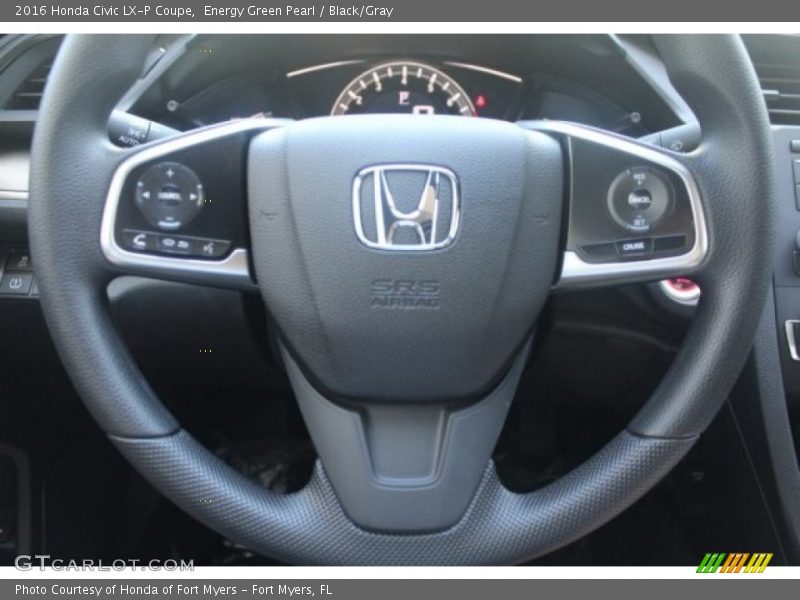 Energy Green Pearl / Black/Gray 2016 Honda Civic LX-P Coupe