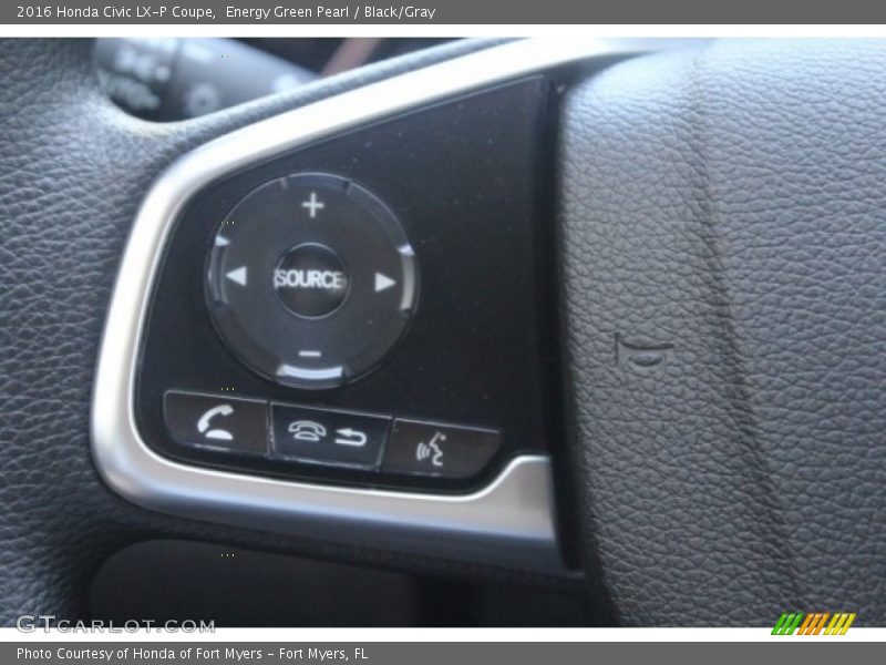 Energy Green Pearl / Black/Gray 2016 Honda Civic LX-P Coupe