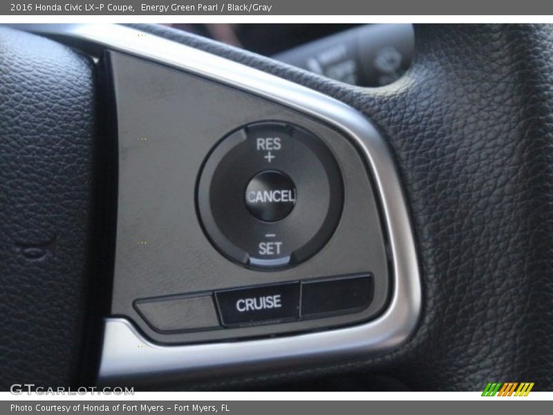 Energy Green Pearl / Black/Gray 2016 Honda Civic LX-P Coupe