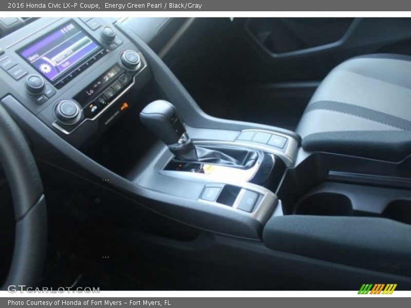 Energy Green Pearl / Black/Gray 2016 Honda Civic LX-P Coupe