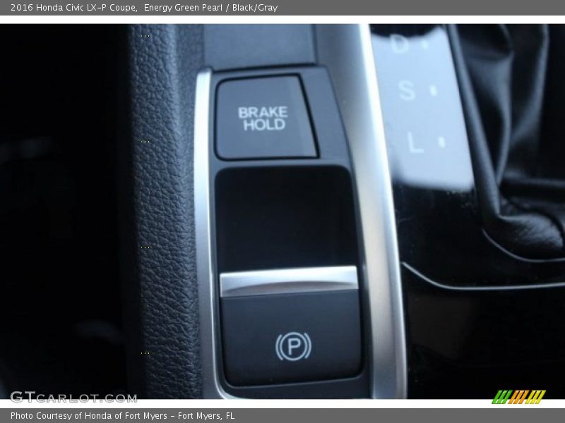 Energy Green Pearl / Black/Gray 2016 Honda Civic LX-P Coupe