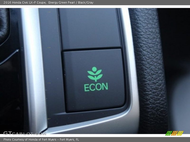 Energy Green Pearl / Black/Gray 2016 Honda Civic LX-P Coupe