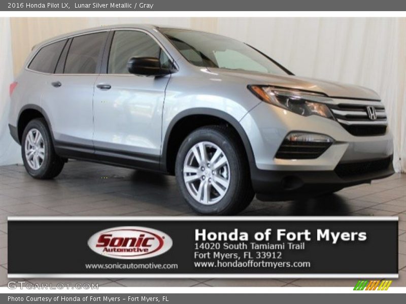 Lunar Silver Metallic / Gray 2016 Honda Pilot LX