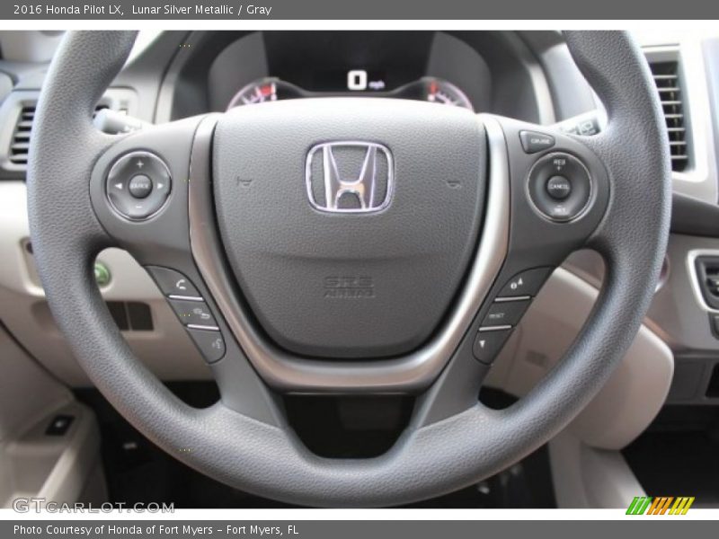 Lunar Silver Metallic / Gray 2016 Honda Pilot LX