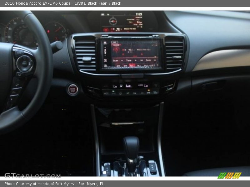 Crystal Black Pearl / Black 2016 Honda Accord EX-L V6 Coupe