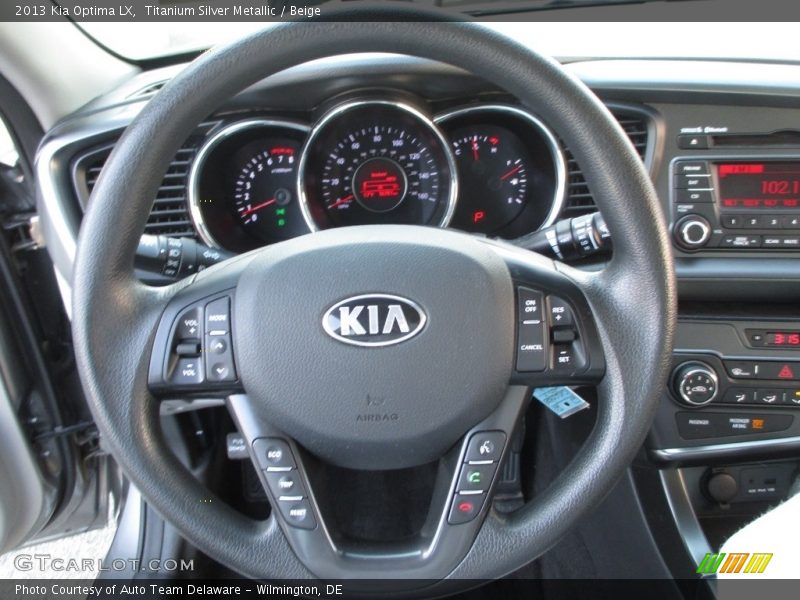 Titanium Silver Metallic / Beige 2013 Kia Optima LX