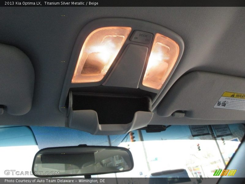 Titanium Silver Metallic / Beige 2013 Kia Optima LX