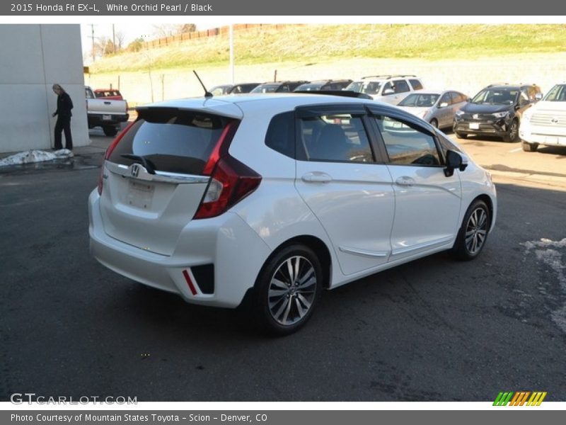 White Orchid Pearl / Black 2015 Honda Fit EX-L