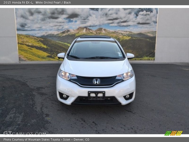 White Orchid Pearl / Black 2015 Honda Fit EX-L
