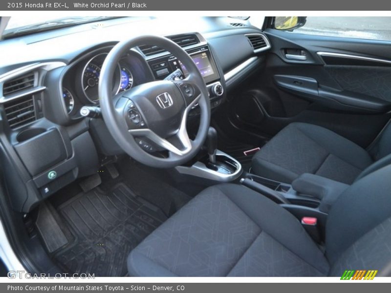 White Orchid Pearl / Black 2015 Honda Fit EX-L