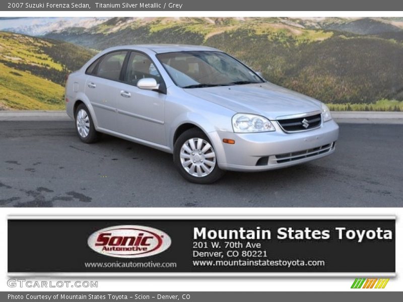 Titanium Silver Metallic / Grey 2007 Suzuki Forenza Sedan