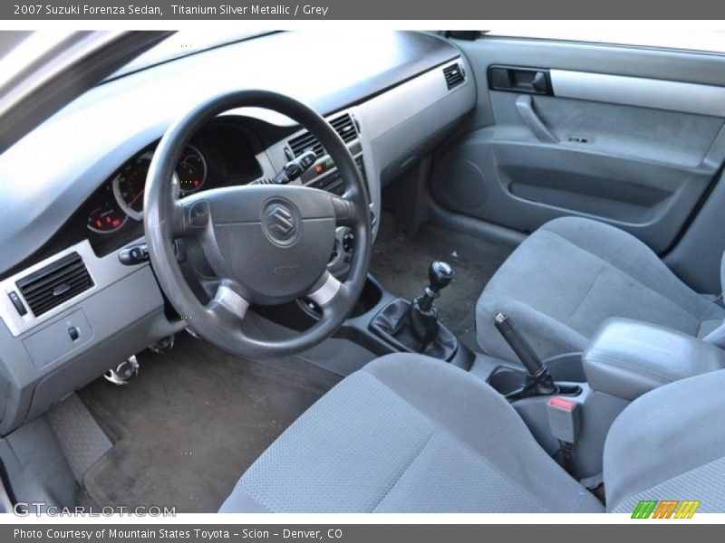 Titanium Silver Metallic / Grey 2007 Suzuki Forenza Sedan