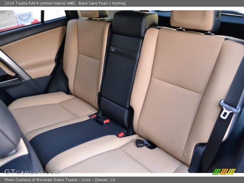 Black Sand Pearl / Nutmeg 2016 Toyota RAV4 Limited Hybrid AWD