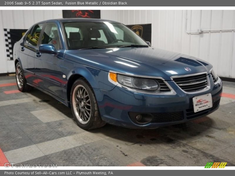 Fusion Blue Metallic / Obsidian Black 2006 Saab 9-5 2.3T Sport Sedan