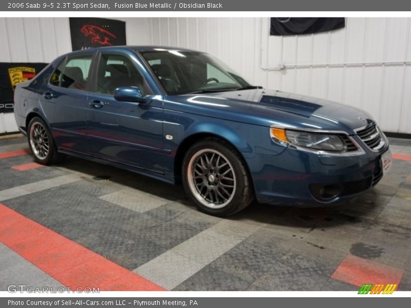 Fusion Blue Metallic / Obsidian Black 2006 Saab 9-5 2.3T Sport Sedan