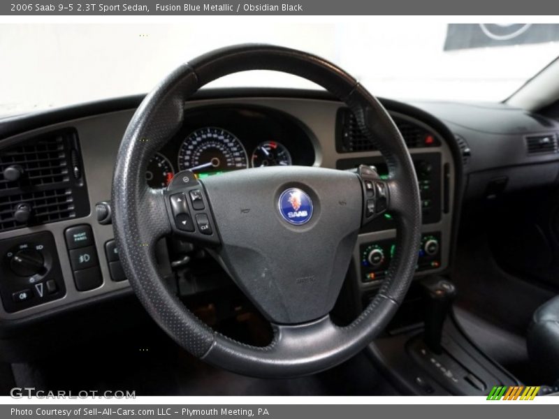 Fusion Blue Metallic / Obsidian Black 2006 Saab 9-5 2.3T Sport Sedan