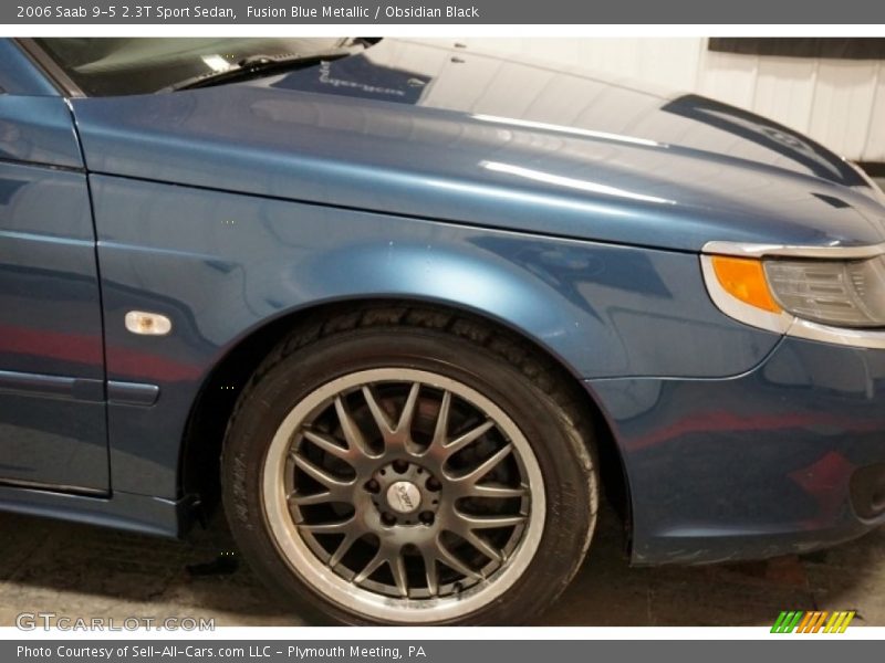 Fusion Blue Metallic / Obsidian Black 2006 Saab 9-5 2.3T Sport Sedan