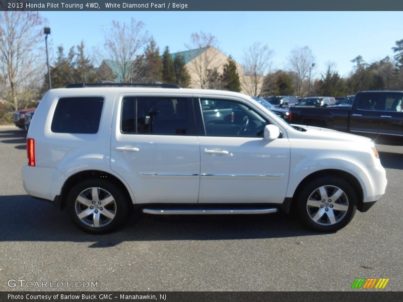 White Diamond Pearl / Beige 2013 Honda Pilot Touring 4WD