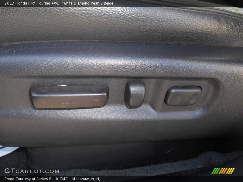 White Diamond Pearl / Beige 2013 Honda Pilot Touring 4WD