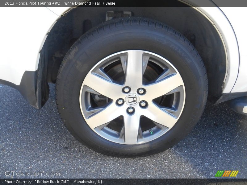 White Diamond Pearl / Beige 2013 Honda Pilot Touring 4WD