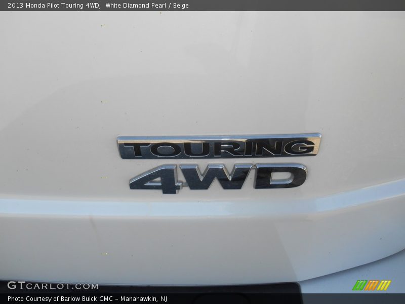 White Diamond Pearl / Beige 2013 Honda Pilot Touring 4WD